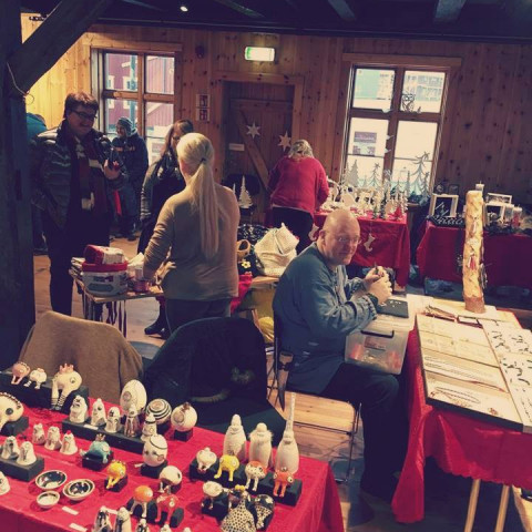 Christmas market in Duus Museum