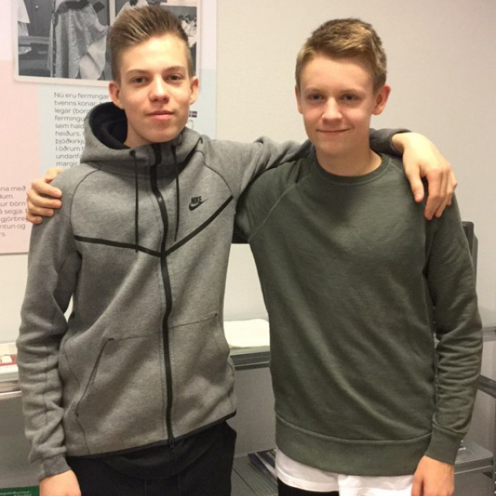 Þessir frændur tóku þátt í sýningunni