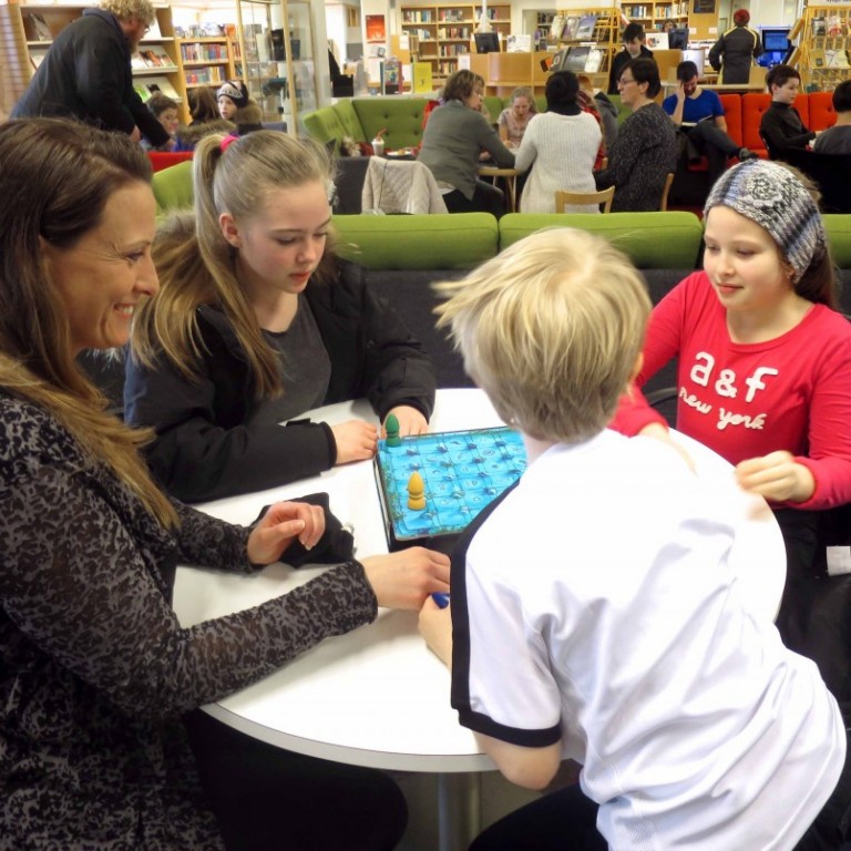 Fjölskyldur og vinir skemmtu sér vel saman