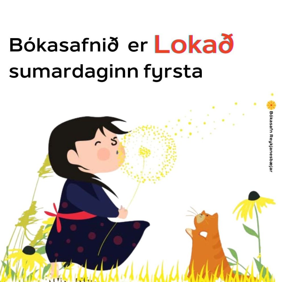 Bókasafnið er lokað fimmtudaginn 20.apríl v. Sumardagsins fyrsta