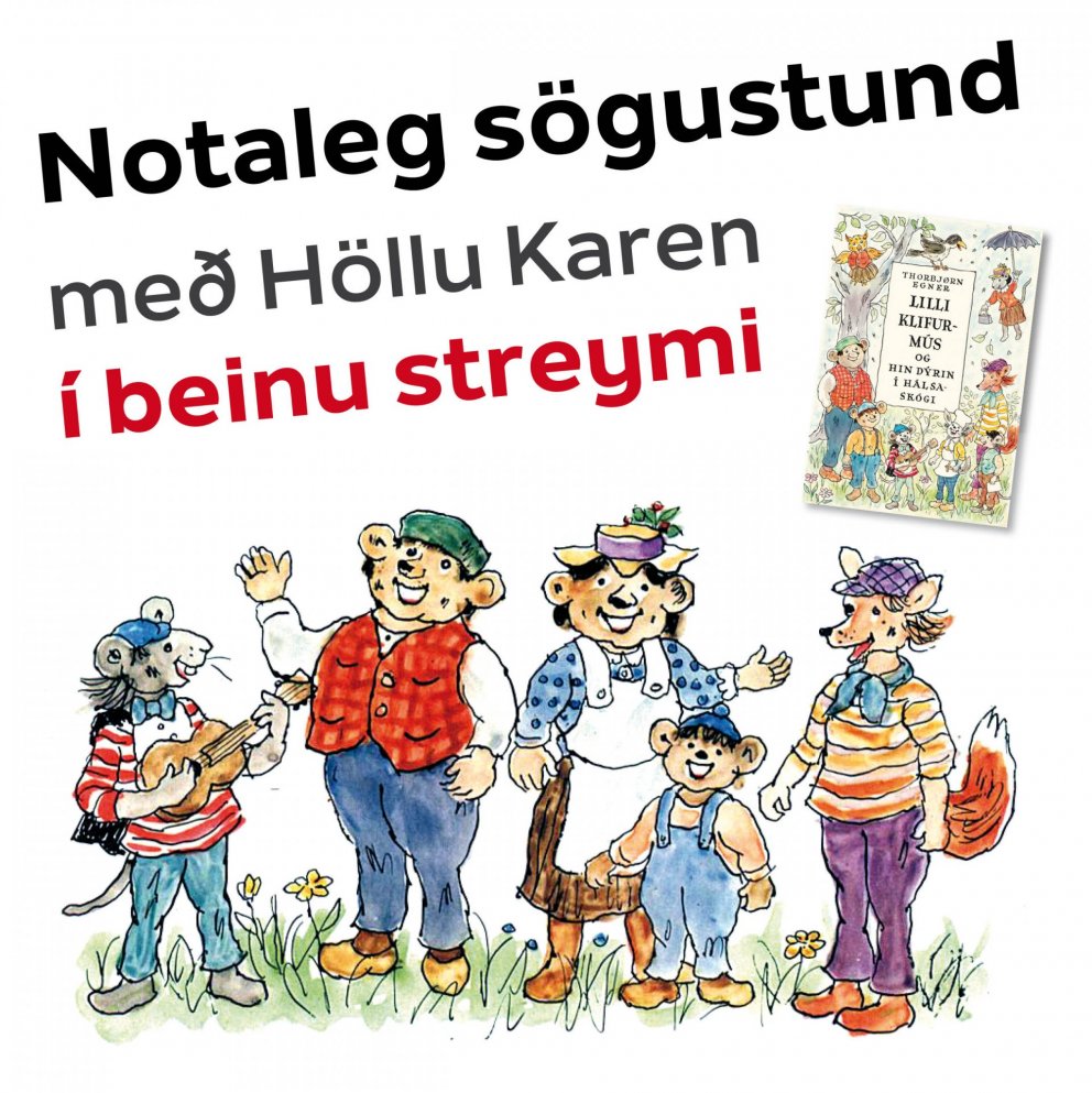 Notaleg sögustund með Höllu Karen í beinu streymi