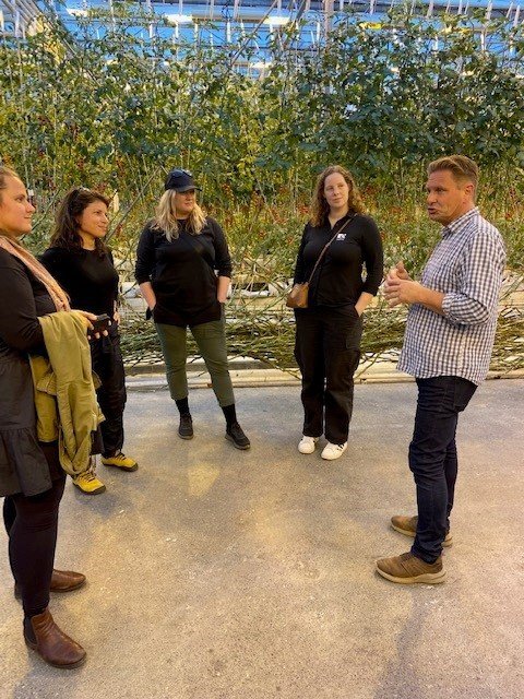 Eramsus+ hópur fær kynningu á Friðheimum