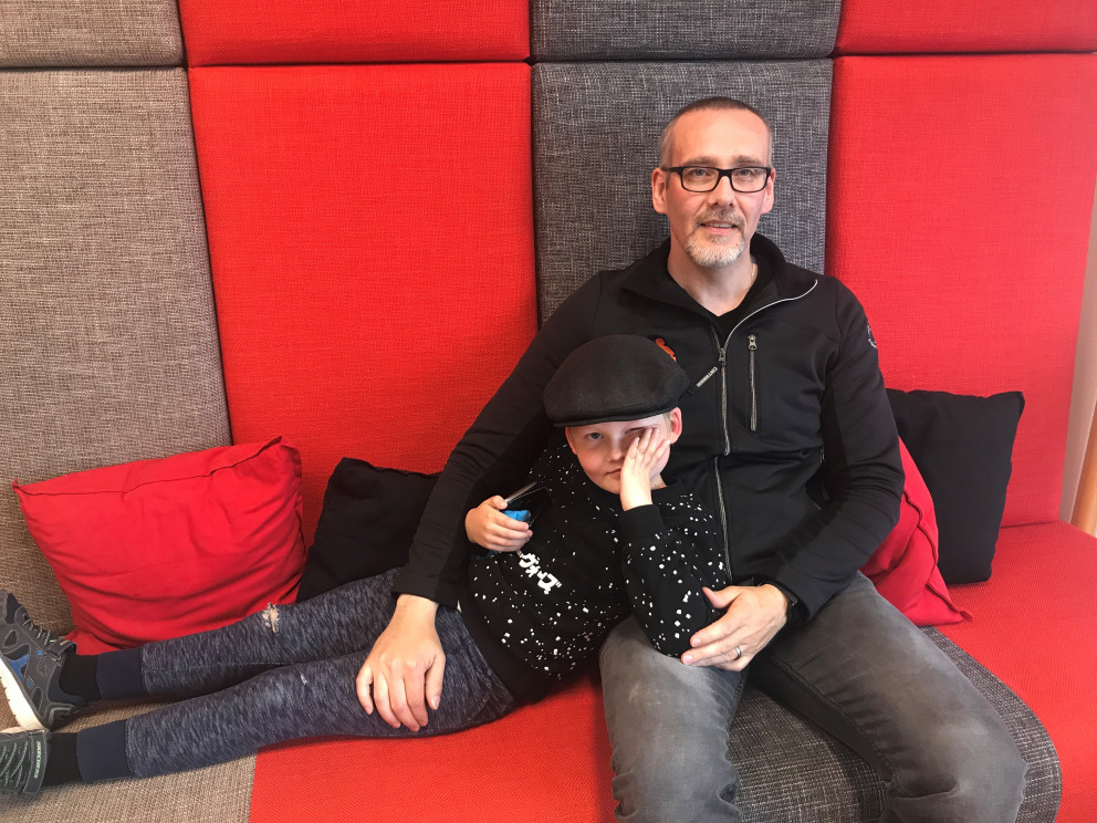 Feðgarnir Haukur og Sveinn Magnús